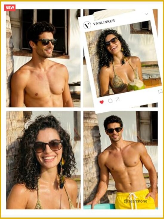 Trendy Retro Square Sunglasses UV Protection for Women Men